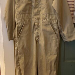 Vintage Lee Beige Union-Alls Jumpsuit